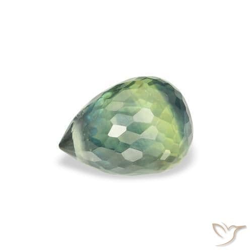 1.13ct Light Sage Green Sapphire, Briolette, 6.1x4.4 mm