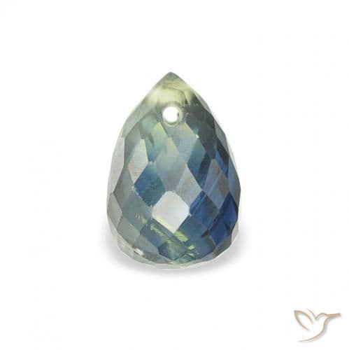 1.00ct Natural Blue-Green Sapphire, Briolette, 5.9x4.4 mm