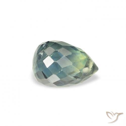 1.00ct Natural Blue-Green Sapphire, Briolette, 5.9x4.4 mm