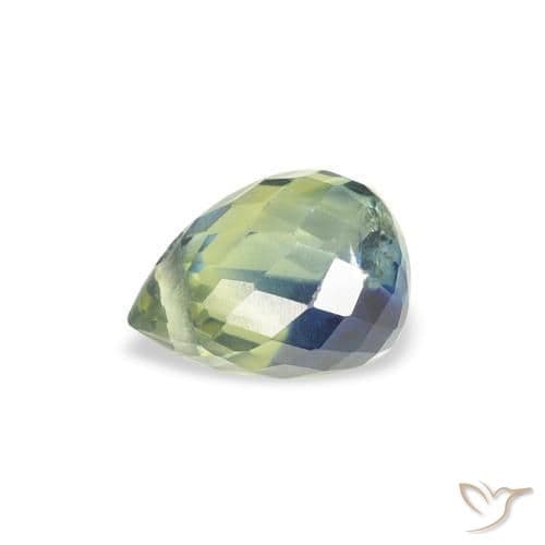 1.00ct Natural Blue-Green Sapphire, Briolette, 5.9x4.4 mm