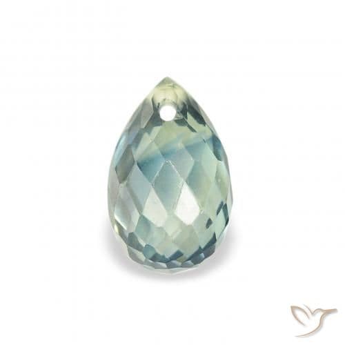 0.84ct Natural Teal Sapphire, Briolette, 6.1x3.8 mm