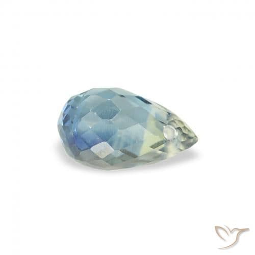 0.65ct Natural Teal Sapphire, Briolette, 7.6x3.6 mm