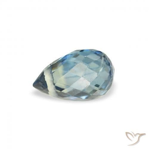 0.65ct Natural Teal Sapphire, Briolette, 7.6x3.6 mm