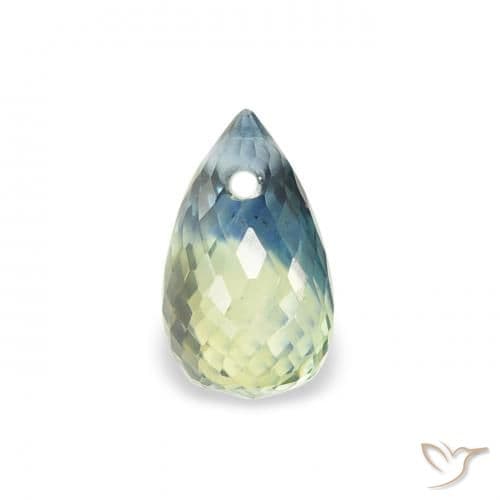 2.68ct Natural Multicolor Sapphire, Briolette, 5.7x3.5 mm