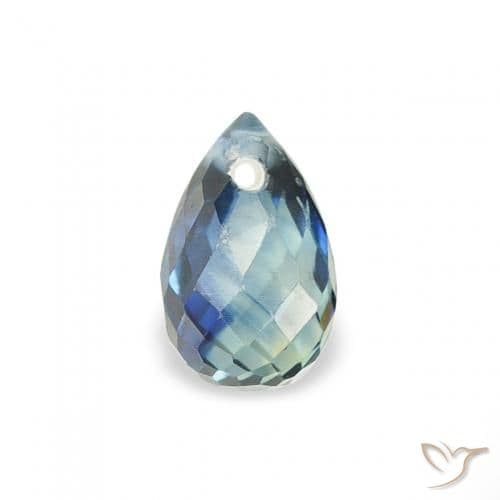 0.52ct Natural Teal Sapphire, Briolette, 5.3x3.4 mm