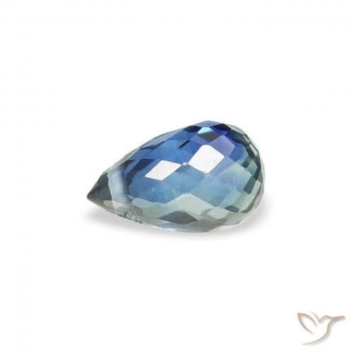 0.52ct Natural Teal Sapphire, Briolette, 5.3x3.4 mm