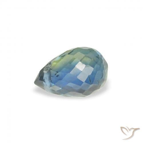 0.67ct Natural Light Green Sapphire, Briolette, 5.4x3.7 mm