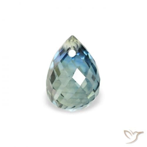 0.65ct Natural Teal Sapphire, Briolette, 5.2x3.7 mm