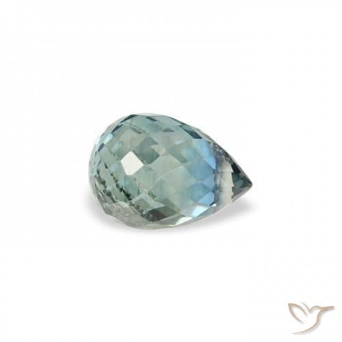 0.65ct Natural Teal Sapphire, Briolette, 5.2x3.7 mm