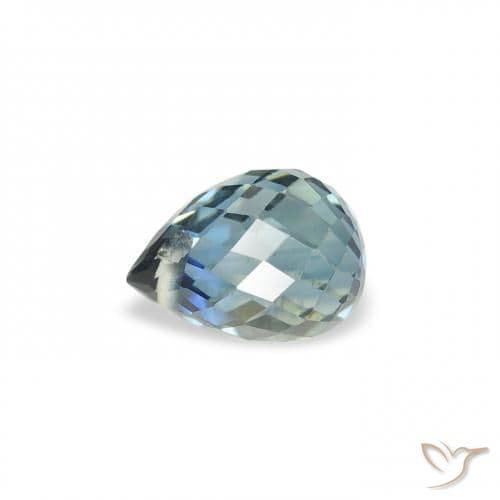 0.65ct Natural Teal Sapphire, Briolette, 5.2x3.7 mm