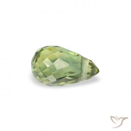 0.42ct Natural Light Green Sapphire, Briolette, 5.2x3.1 mm