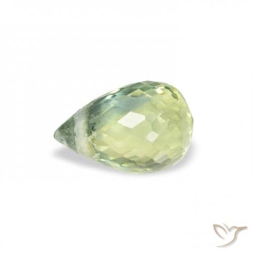 0.74ct Natural Light Sage Green Sapphire, Briolette, 6x4 mm
