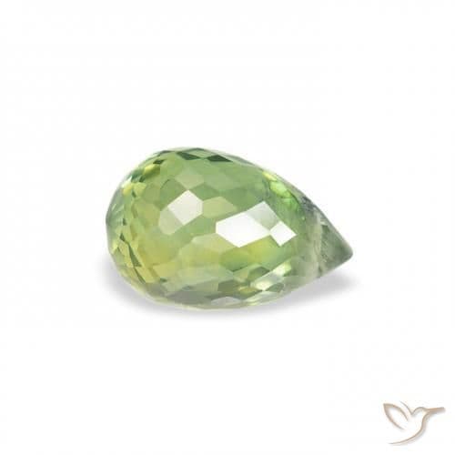 0.81ct Natural Light Green Sapphire, Briolette, 6x3.9 mm