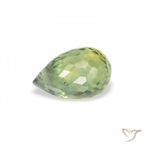 0.81ct Natural Light Green Sapphire, Briolette, 6x3.9 mm