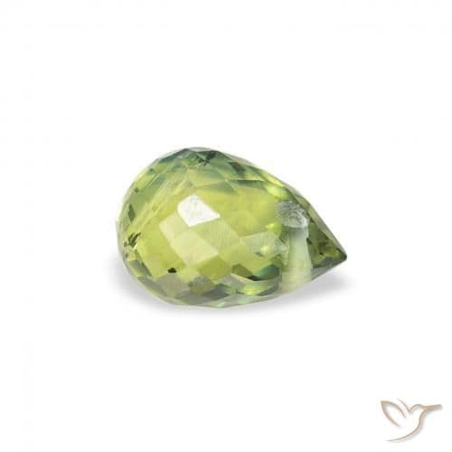 0.59ct Natural Olive Green Sapphire, Briolette, 5.3x3.7 mm