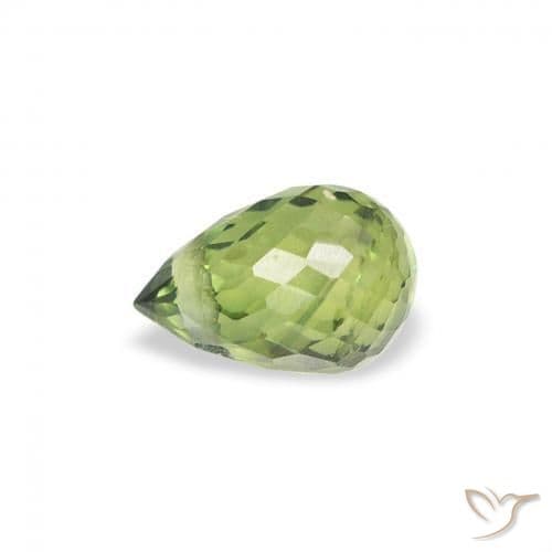0.59ct Natural Olive Green Sapphire, Briolette, 5.3x3.7 mm