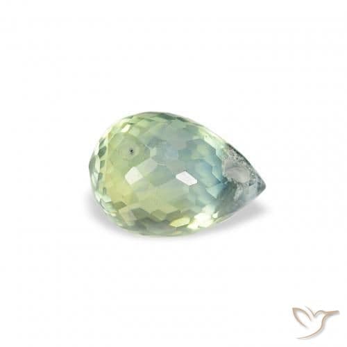 0.91ct Natural Light Green Sapphire, Briolette, 6x4.2 mm