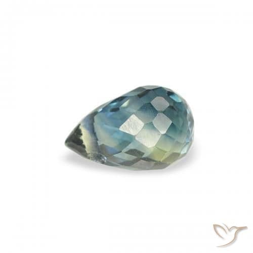 0.38ct Natural Teal Sapphire, Briolette, 4.7x3 mm