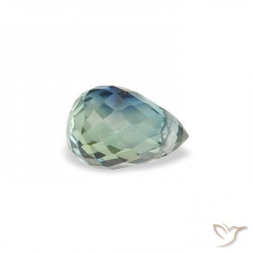 0.61ct Natural Teal Sapphire, Briolette, 5.3x3.6 mm