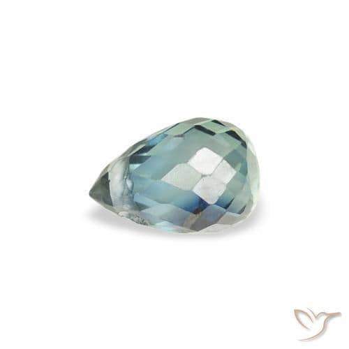 0.61ct Natural Teal Sapphire, Briolette, 5.3x3.6 mm