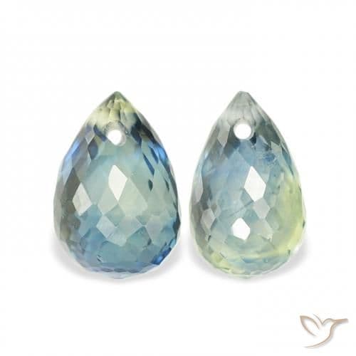 1.50ct Natural Blue-Green Sapphire, Briolette, 5.5x3.9 mm