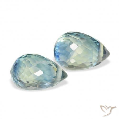 1.48ct Natural Teal Sapphire, Briolette, 5.6x3.9 mm