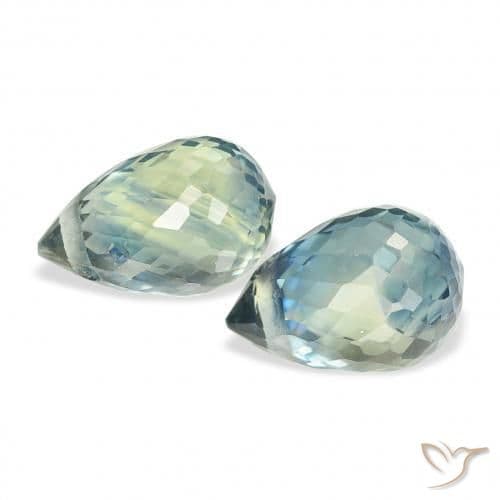 1.48ct Natural Teal Sapphire, Briolette, 5.6x3.9 mm