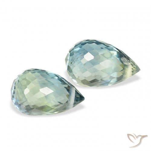 1.42ct Natural Teal Sapphire, Briolette, 5.8x3.8 mm