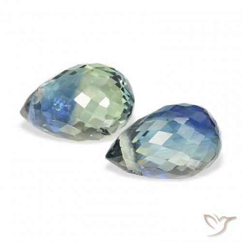 1.49ct Natural Teal Sapphire, Briolette, 5.7x3.8 mm