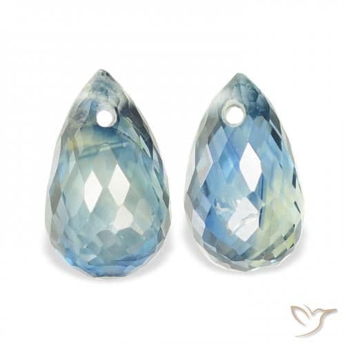 1.71ct Natural Teal Sapphire, Briolette, 6.5x4 mm