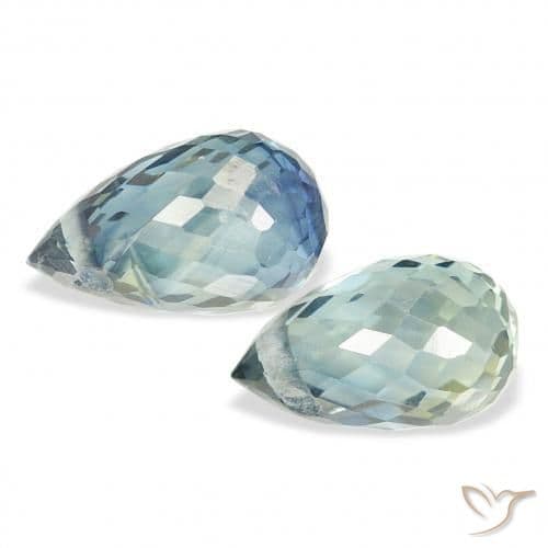 1.71ct Natural Teal Sapphire, Briolette, 6.5x4 mm