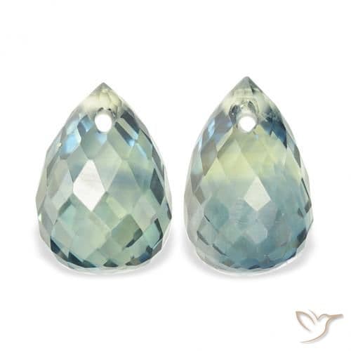 1.93ct Natural Teal Sapphire, Briolette, 6.1x4.2 mm