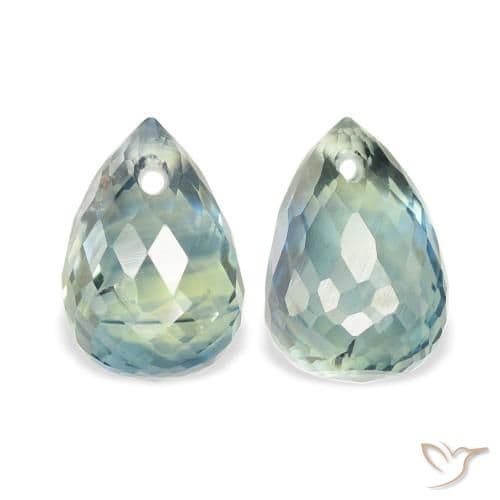 0.95ct Natural Teal Sapphire, Briolette, 6.1x4.1 mm