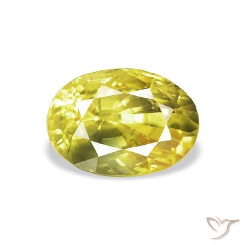 2.99ct Natural Medium Yellow Sapphire, Oval Cut, 9.1x6.5 mm