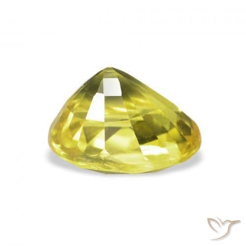 2.99ct Natural Medium Yellow Sapphire, Oval Cut, 9.1x6.5 mm