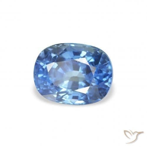 1.58ct Medium Dark Blue Sapphire, Cushion Cut, 7.1x5.6 mm