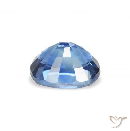 1.58ct Medium Dark Blue Sapphire, Cushion Cut, 7.1x5.6 mm