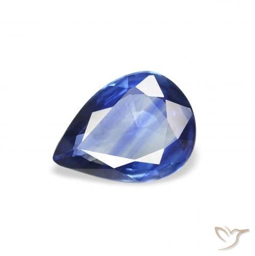 0.80ct Medium Dark Blue Sapphire, Pear Shape, 7.6x5.6 mm