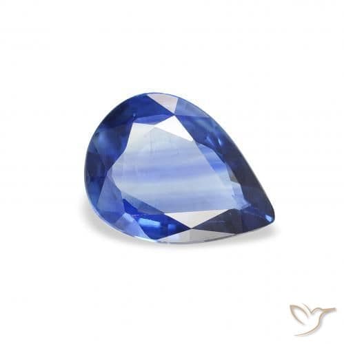 0.80ct Medium Dark Blue Sapphire, Pear Shape, 7.6x5.6 mm