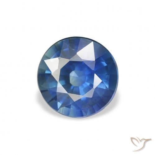 1.57ct Natural Dark Blue Sapphire, Round Cut, 6.91 mm
