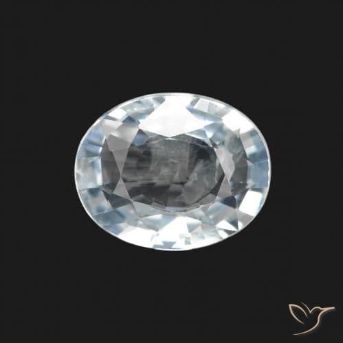1.93ct Natural Bluish White Sapphire, Oval Cut, 8.5x6.9 mm