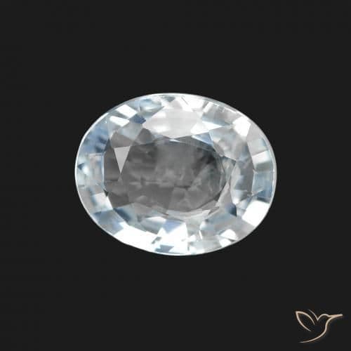 1.93ct Natural Bluish White Sapphire, Oval Cut, 8.5x6.9 mm