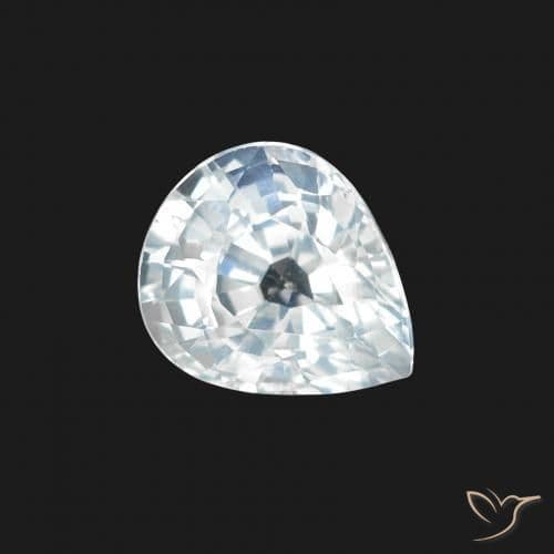1.34ct Natural Bluish White Sapphire, Pear Shape, 7.1x6 mm