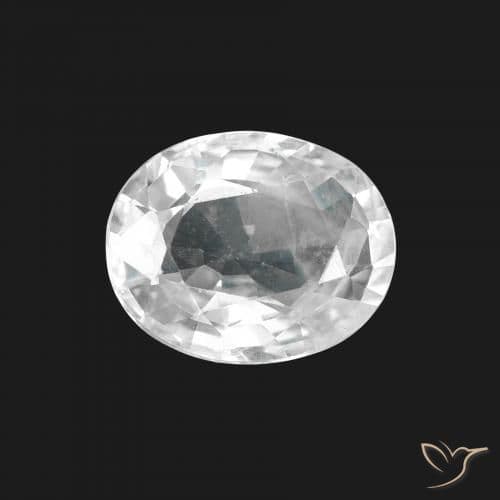 1.67ct Natural White Sapphire, Oval Cut, 8.2x6.6 mm