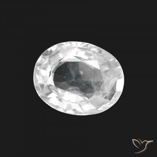1.67ct Natural White Sapphire, Oval Cut, 8.2x6.6 mm