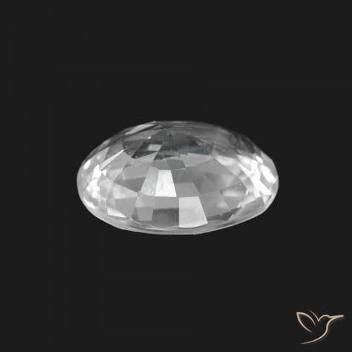 1.67ct Natural White Sapphire, Oval Cut, 8.2x6.6 mm