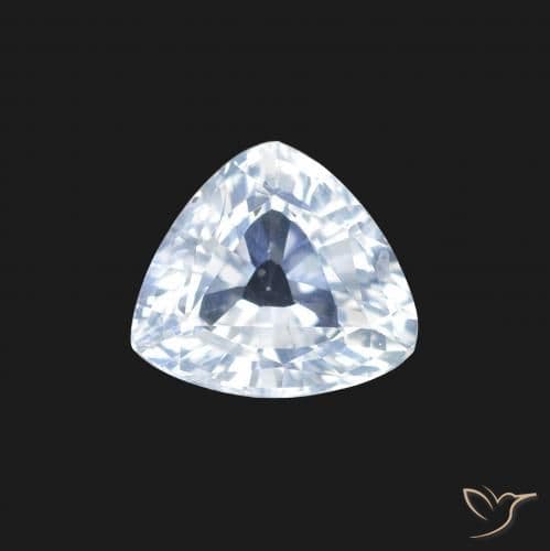 1.25ct Natural Bluish White Sapphire, Trillion, 7.1x6.4 mm