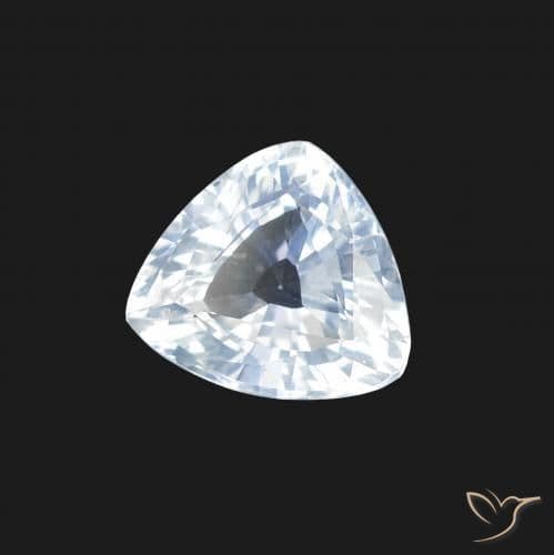 1.25ct Natural Bluish White Sapphire, Trillion, 7.1x6.4 mm