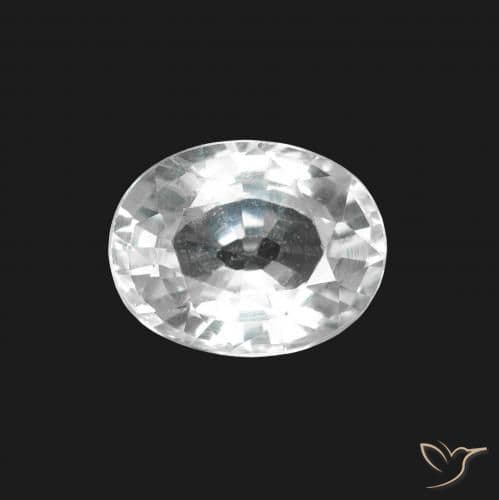 1.50ct Natural Bluish White Sapphire, Oval Cut, 7.6x5.9 mm