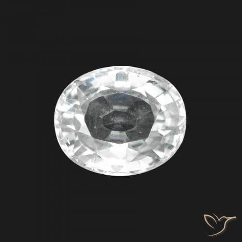 1.68ct Natural Bluish White Sapphire, Oval Cut, 7.6x6.3 mm